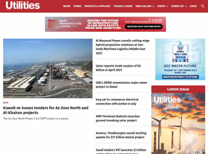 Utilities News | Utilities Middle East | Electricity, Gas, Water News in Dubai, UAE